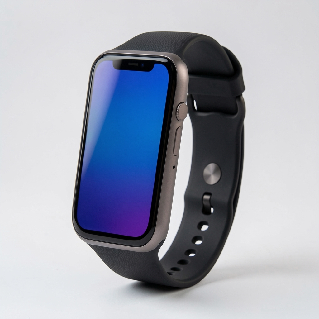Ceas sport inteligent Garmin cu GPS și monitorizare cardiacă, afișaj color rotund, curea sport neagră